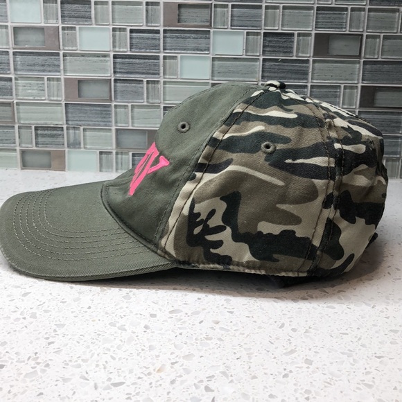 Army Camo Baseball Hat with Pink ARMY Stitching - Picture 4 of 5